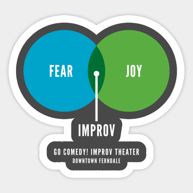 Fear, Joy & Improv Sticker by gocomedyimprov